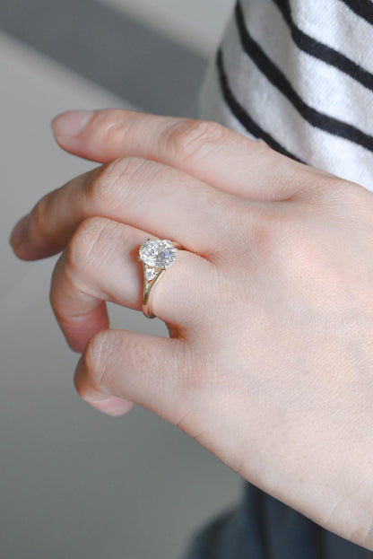 Round Halo, Pave & Split Shank Engagement Ring – 1.93 CT Lab Grown Diamond