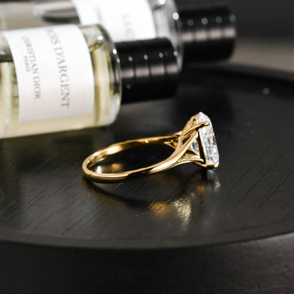 Round Halo, Pave & Split Shank Engagement Ring – 1.93 CT Lab Grown Diamond