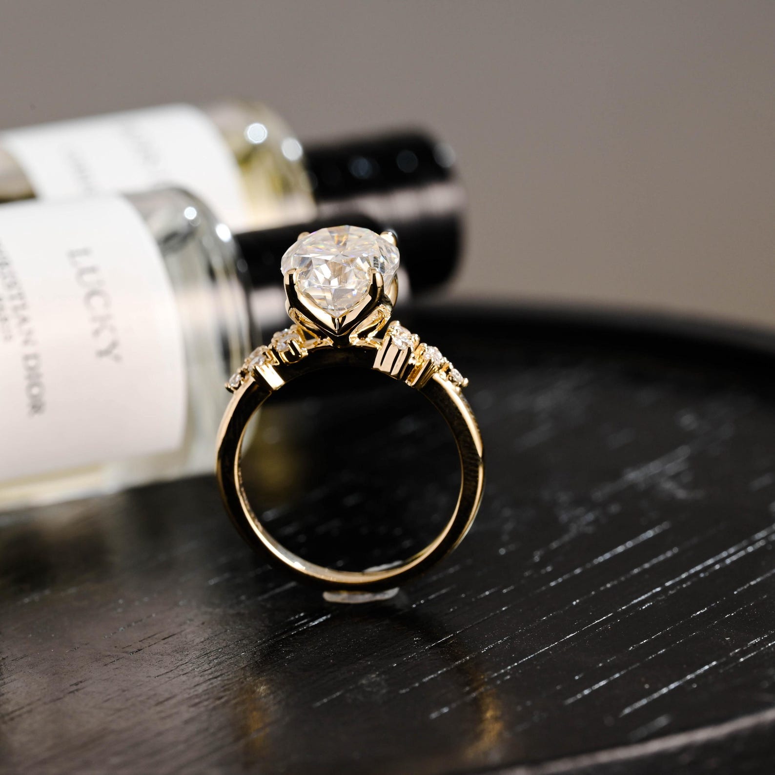 Round Halo, Pave & Split Shank Engagement Ring – 1.93 CT Lab Grown Diamond