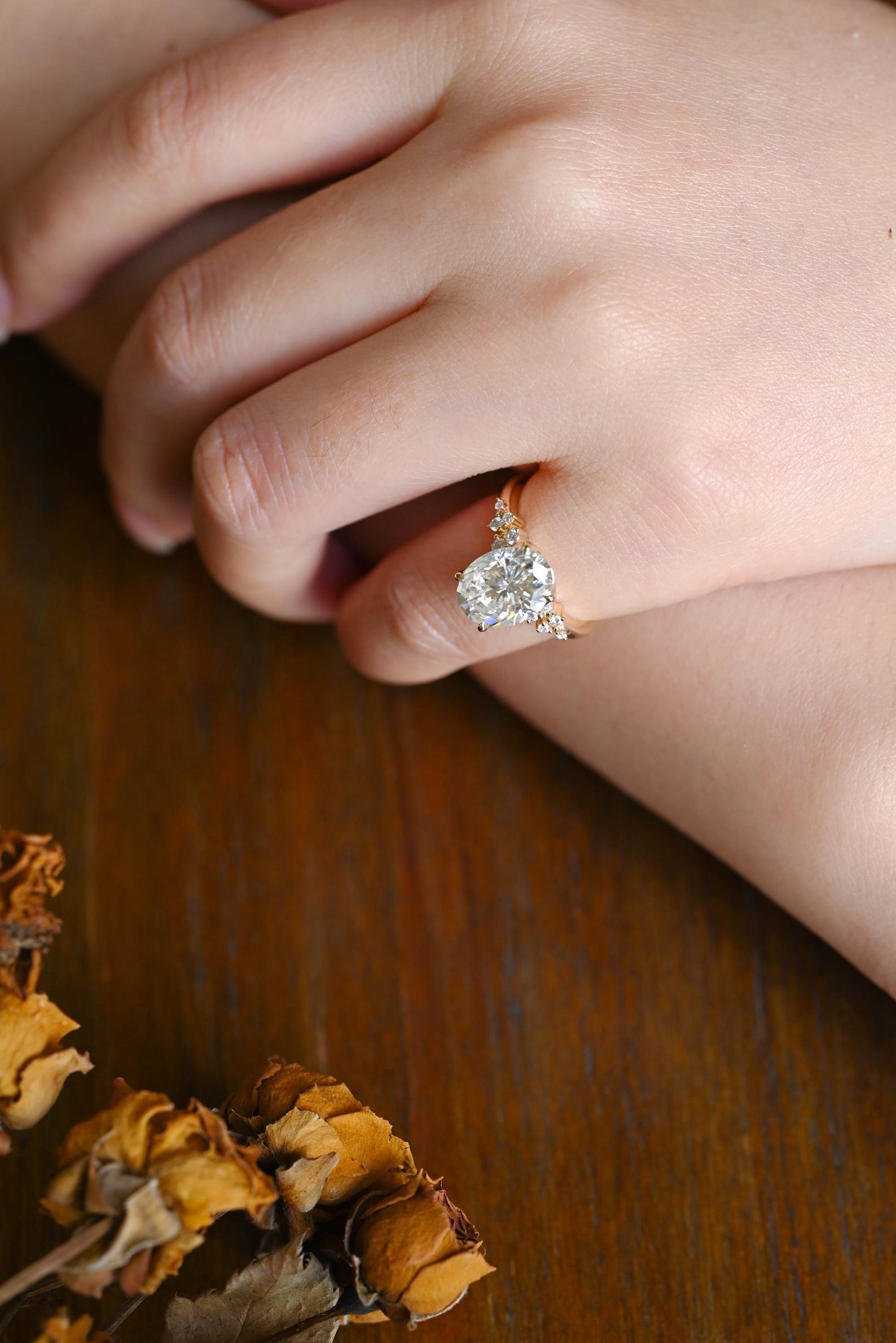 Round Halo, Pave & Split Shank Engagement Ring – 1.93 CT Lab Grown Diamond