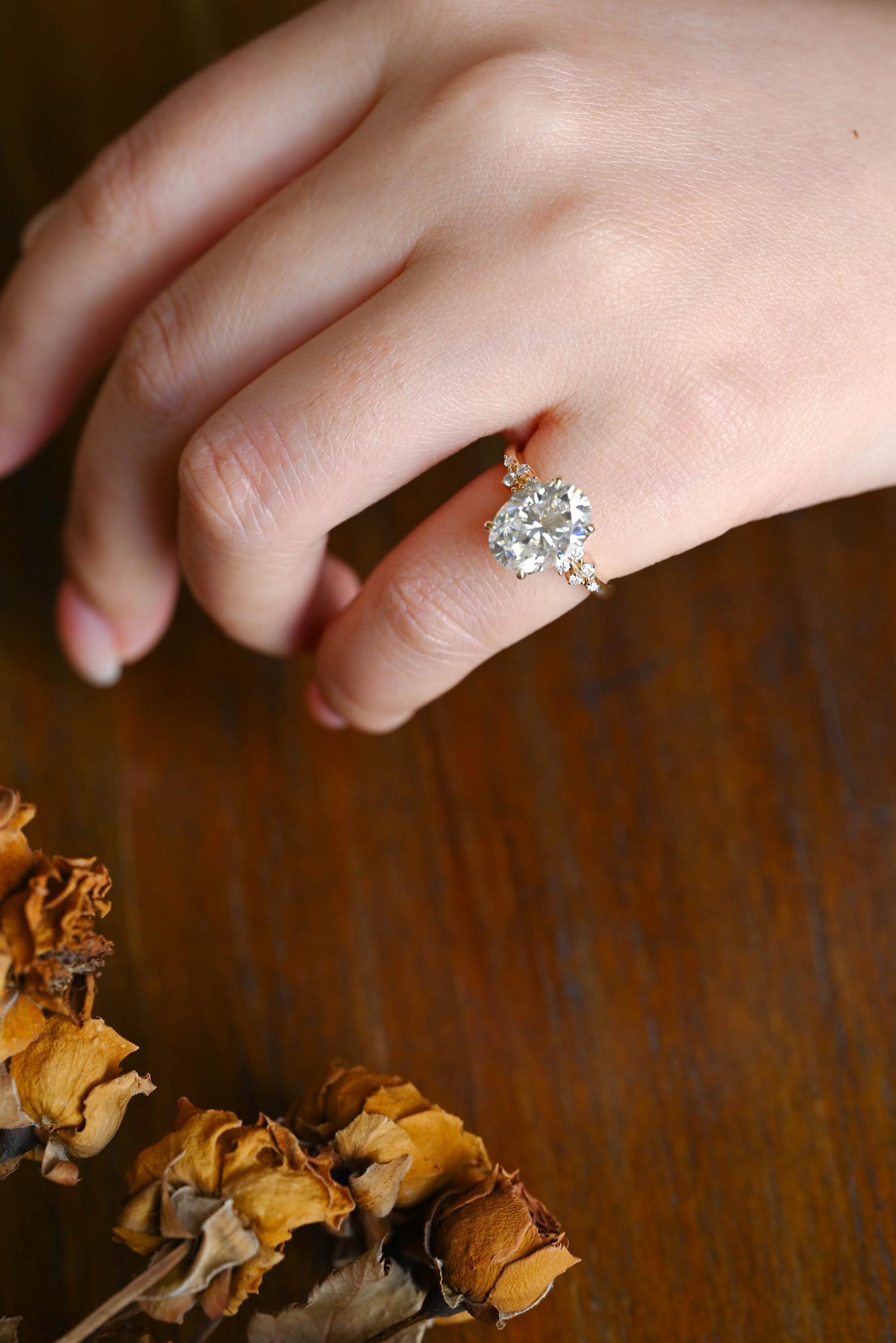 Round Halo, Pave & Split Shank Engagement Ring – 1.93 CT Lab Grown Diamond