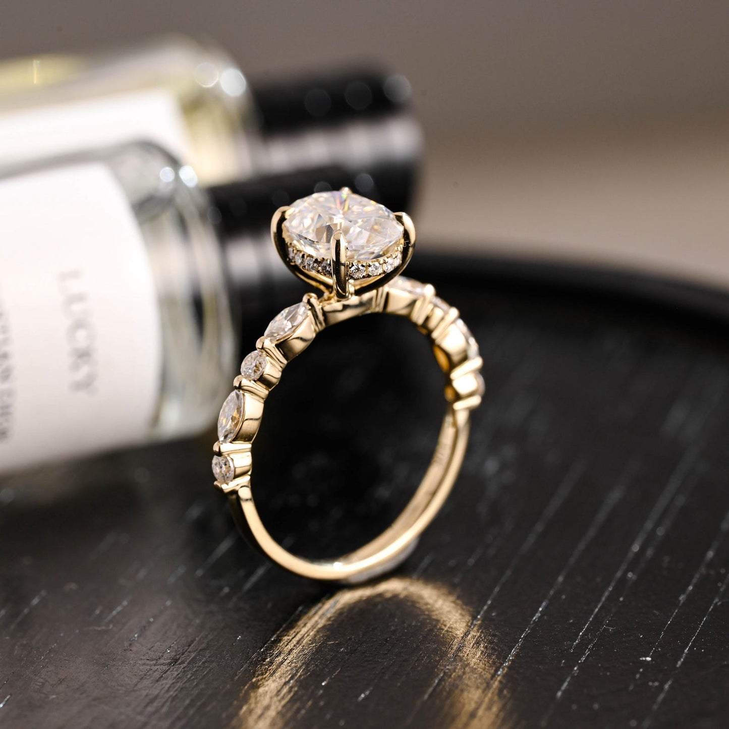 Round Halo, Pave & Split Shank Engagement Ring – 1.93 CT Lab Grown Diamond