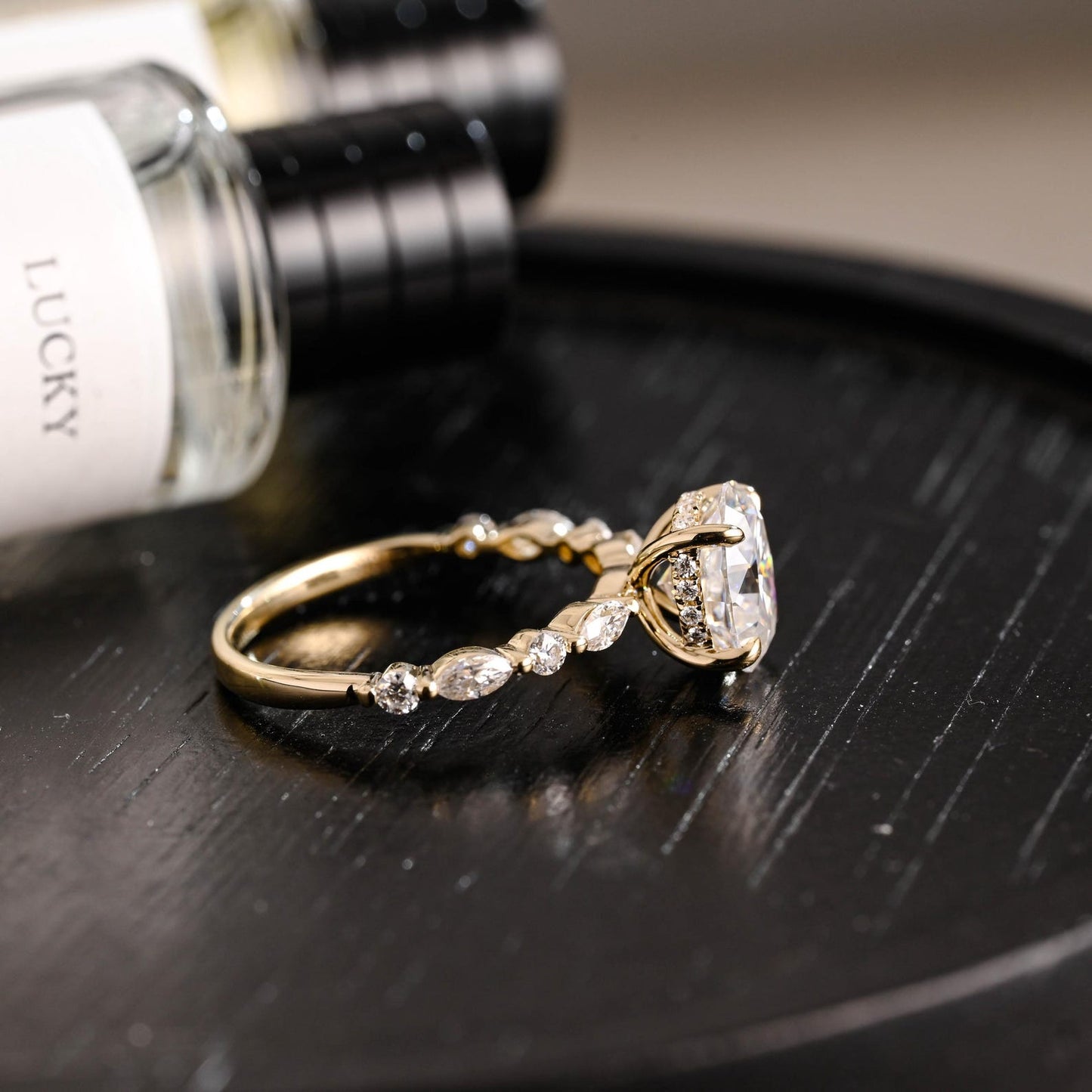 Round Halo, Pave & Split Shank Engagement Ring – 1.93 CT Lab Grown Diamond