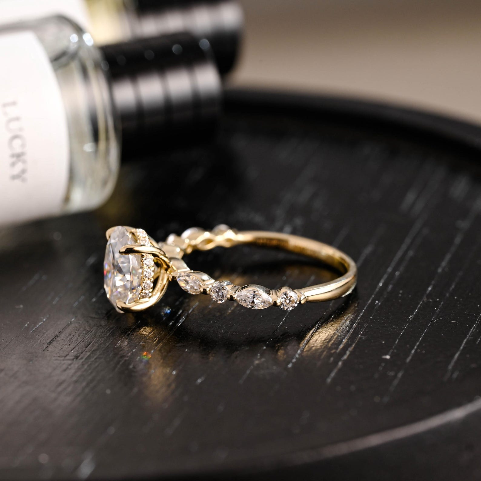 Round Halo, Pave & Split Shank Engagement Ring – 1.93 CT Lab Grown Diamond