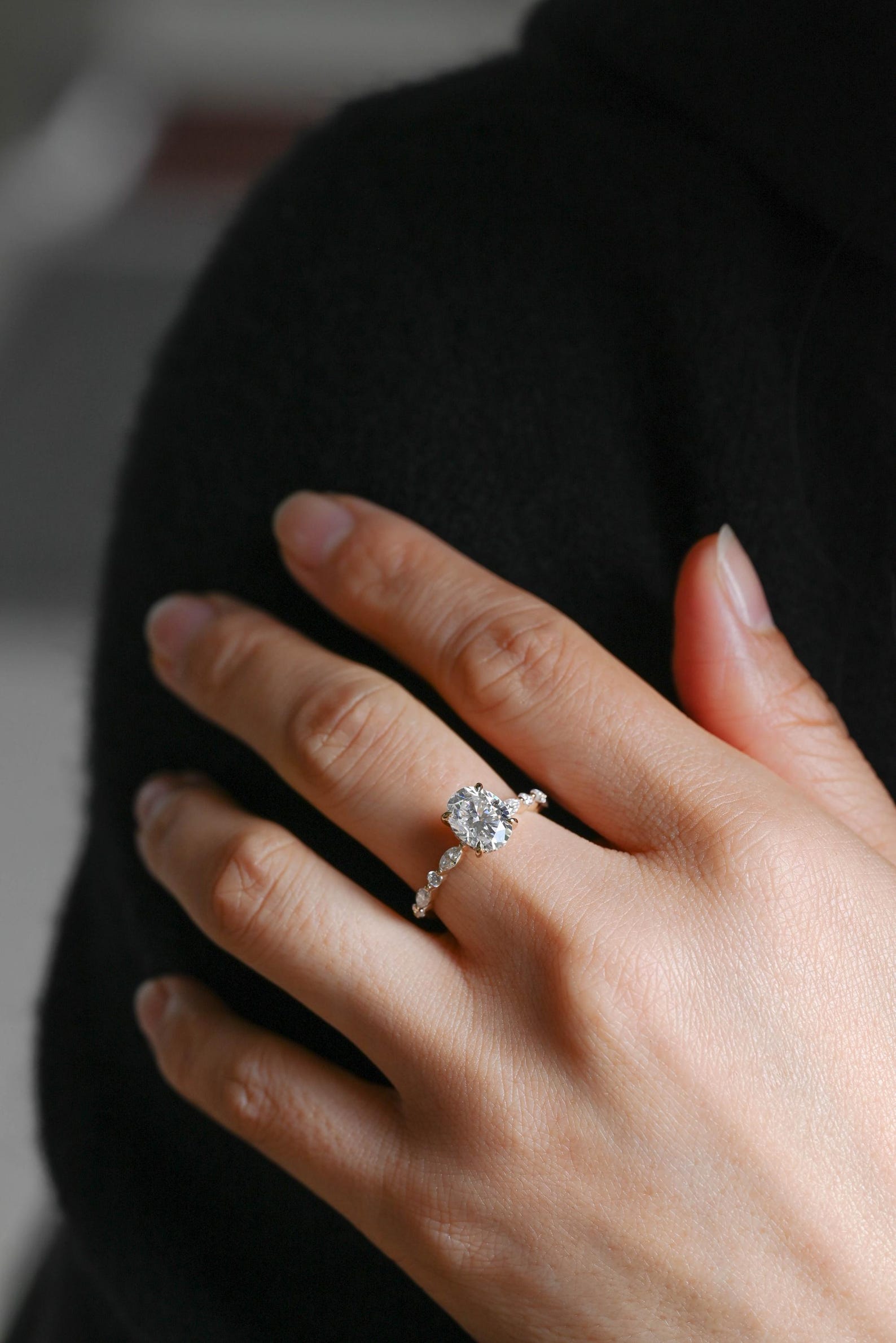 Round Halo, Pave & Split Shank Engagement Ring – 1.93 CT Lab Grown Diamond