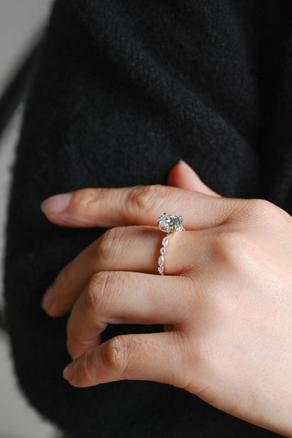 Round Halo, Pave & Split Shank Engagement Ring – 1.93 CT Lab Grown Diamond