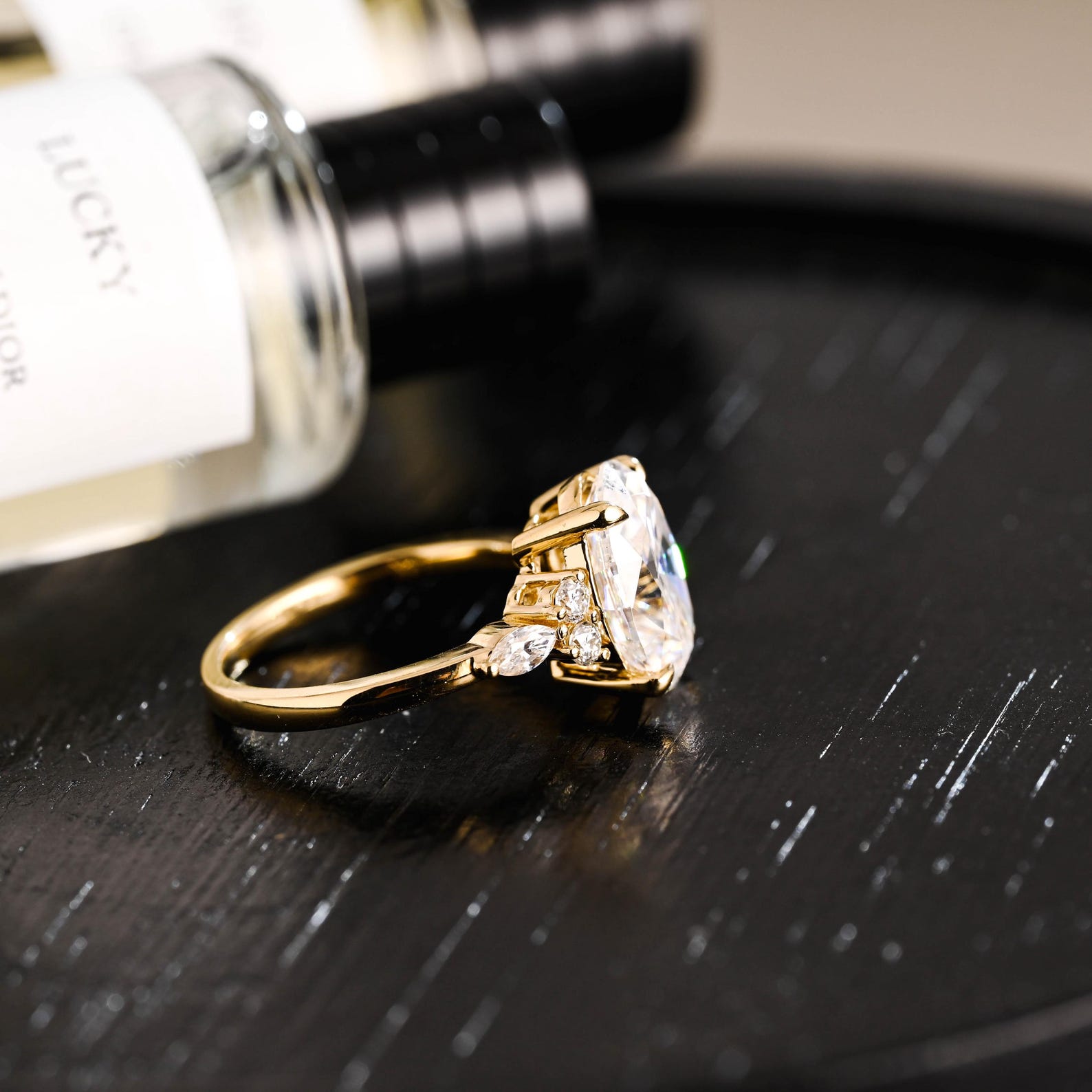Round Halo, Pave & Split Shank Engagement Ring – 1.93 CT Lab Grown Diamond
