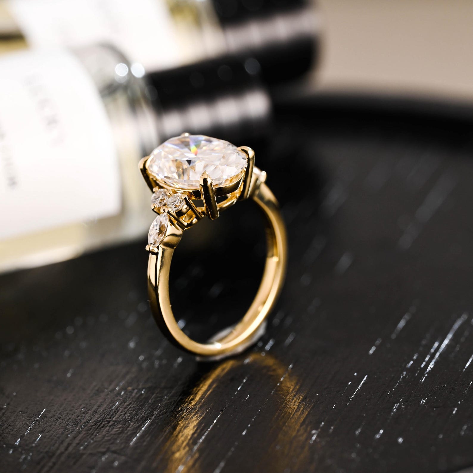 Round Halo, Pave & Split Shank Engagement Ring – 1.93 CT Lab Grown Diamond
