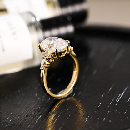 Round Halo, Pave & Split Shank Engagement Ring – 1.93 CT Lab Grown Diamond