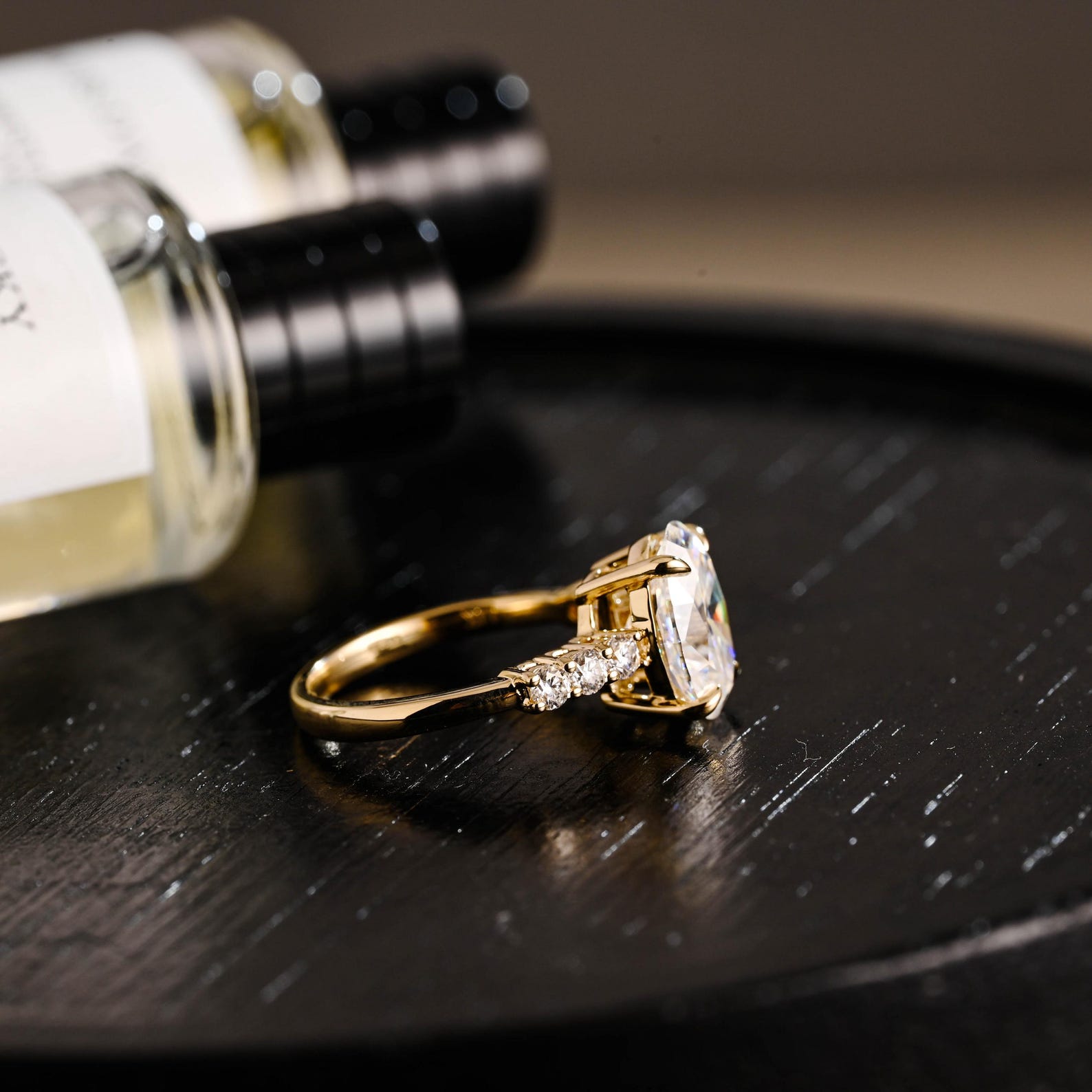 Round Halo, Pave & Split Shank Engagement Ring – 1.93 CT Lab Grown Diamond