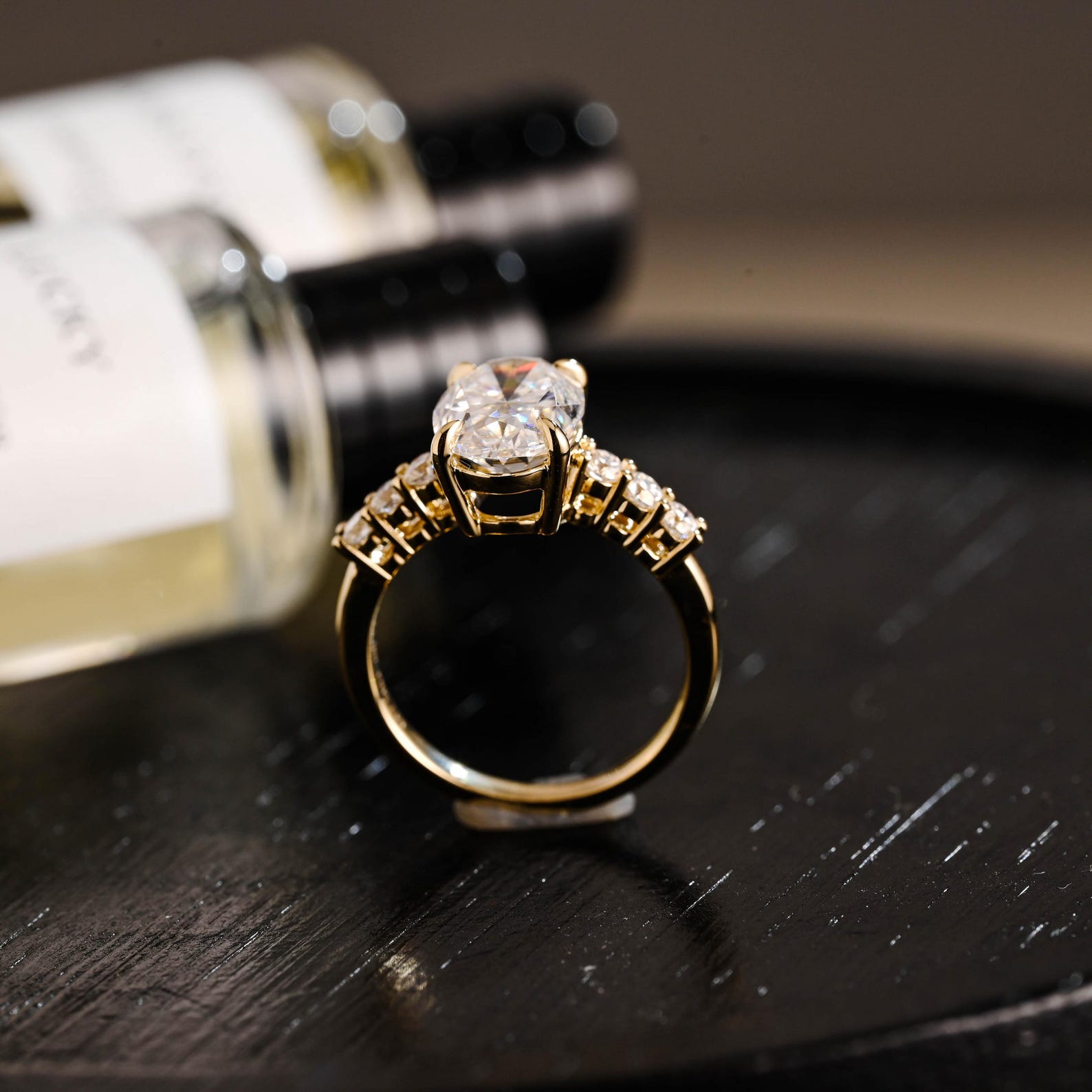 Round Halo, Pave & Split Shank Engagement Ring – 1.93 CT Lab Grown Diamond