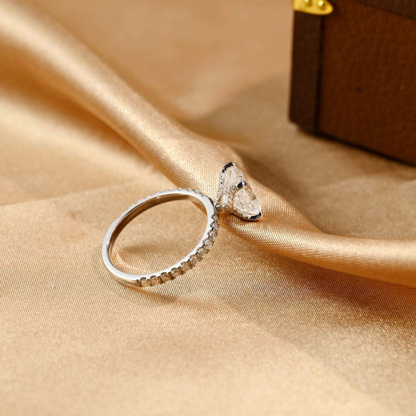 Round Halo, Pave & Split Shank Engagement Ring – 1.93 CT Lab Grown Diamond