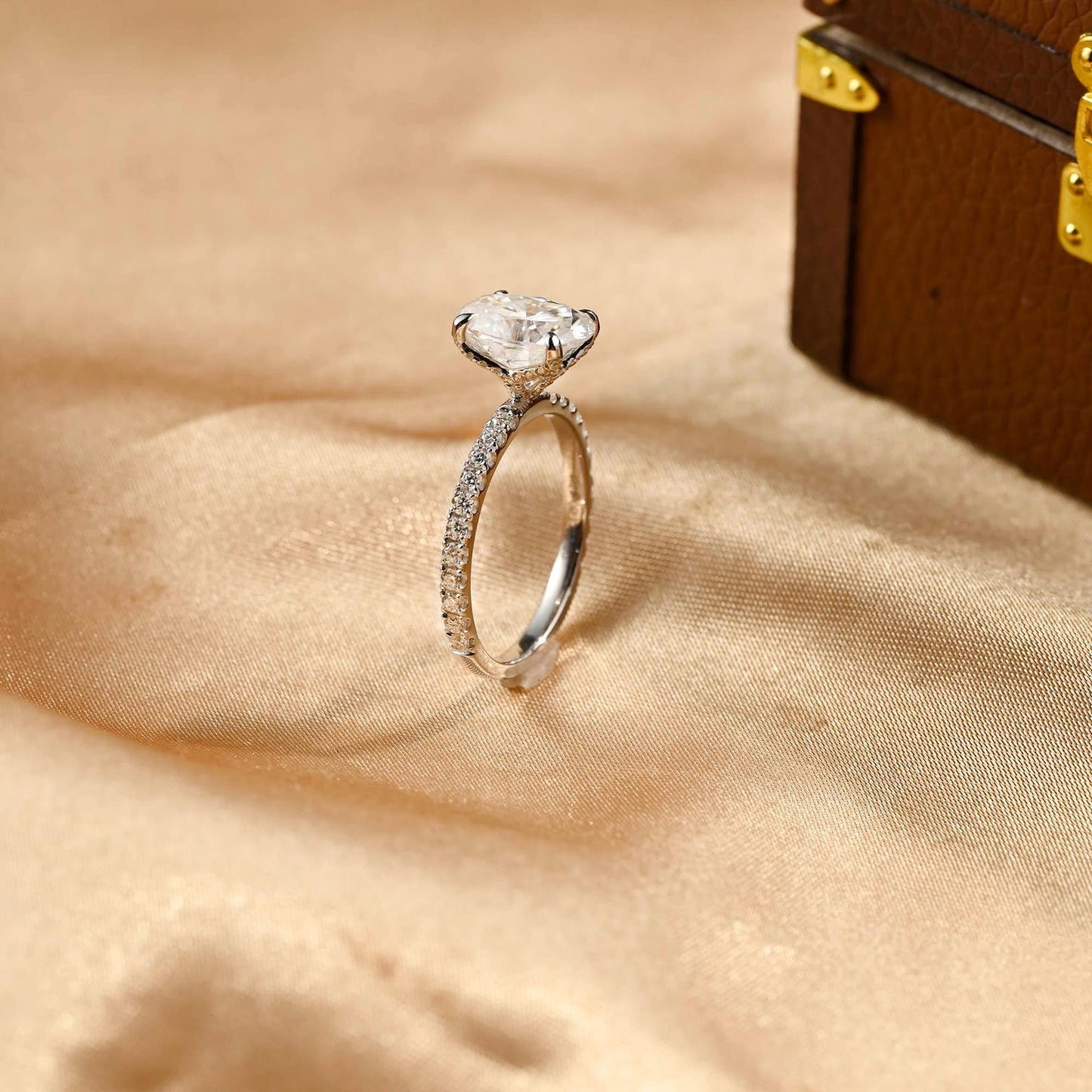 Round Halo, Pave & Split Shank Engagement Ring – 1.93 CT Lab Grown Diamond
