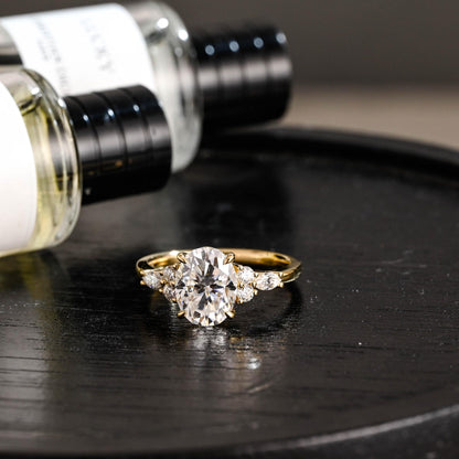 Round Halo, Pave & Split Shank Engagement Ring – 1.93 CT Lab Grown Diamond