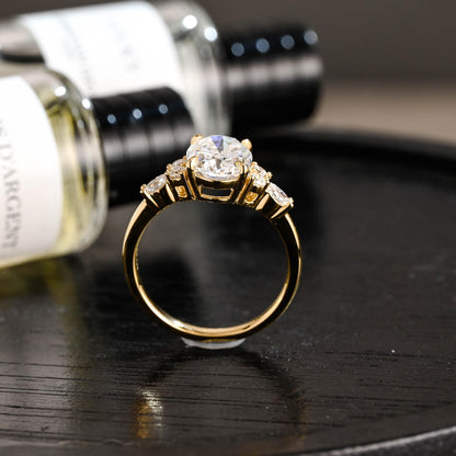 Round Halo, Pave & Split Shank Engagement Ring – 1.93 CT Lab Grown Diamond