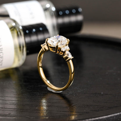 Round Halo, Pave & Split Shank Engagement Ring – 1.93 CT Lab Grown Diamond