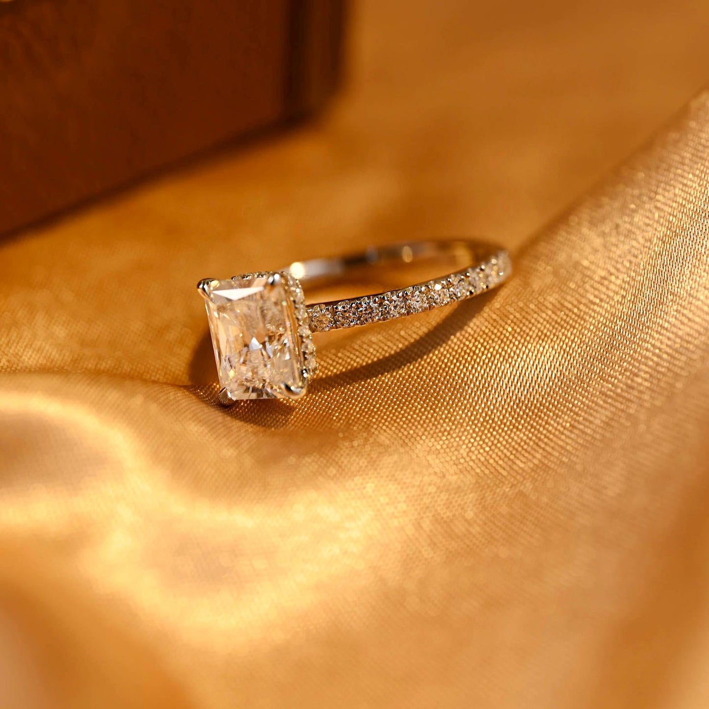 Round Halo, Pave & Split Shank Engagement Ring – 1.93 CT Lab Grown Diamond