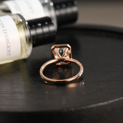 Round Halo, Pave & Split Shank Engagement Ring – 1.93 CT Lab Grown Diamond