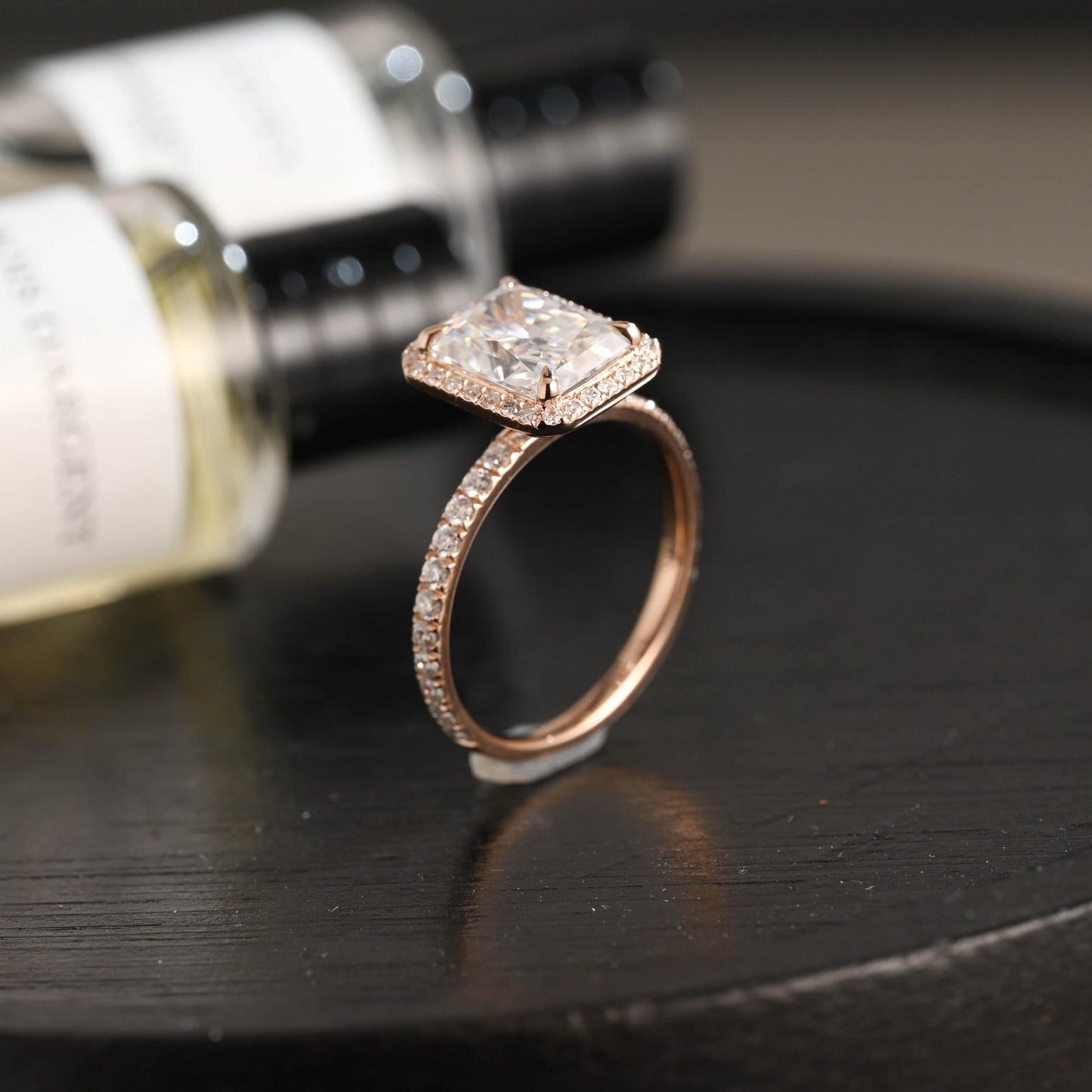 Round Halo, Pave & Split Shank Engagement Ring – 1.93 CT Lab Grown Diamond