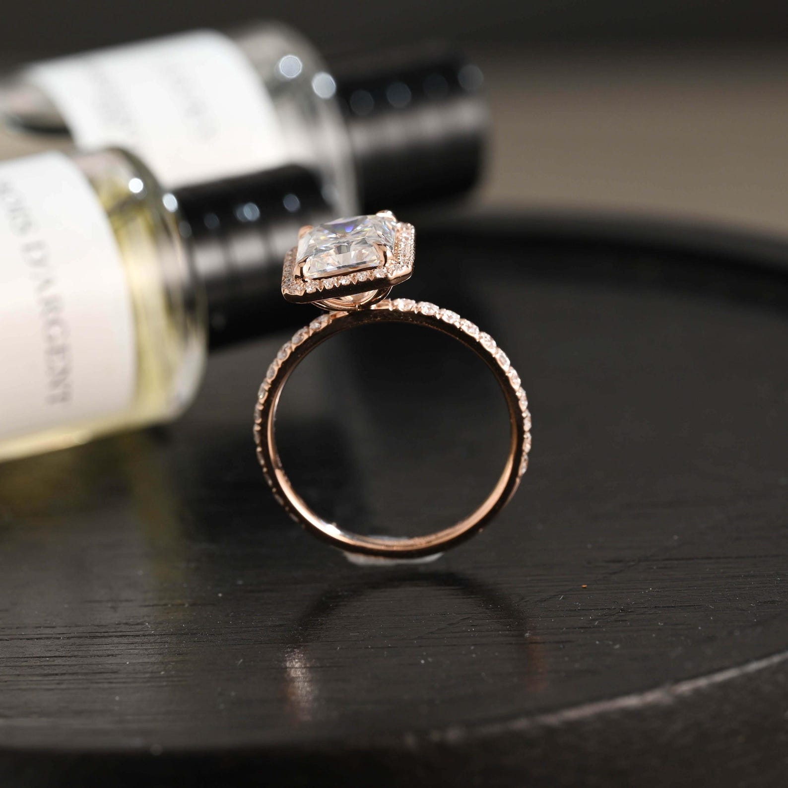 Round Halo, Pave & Split Shank Engagement Ring – 1.93 CT Lab Grown Diamond