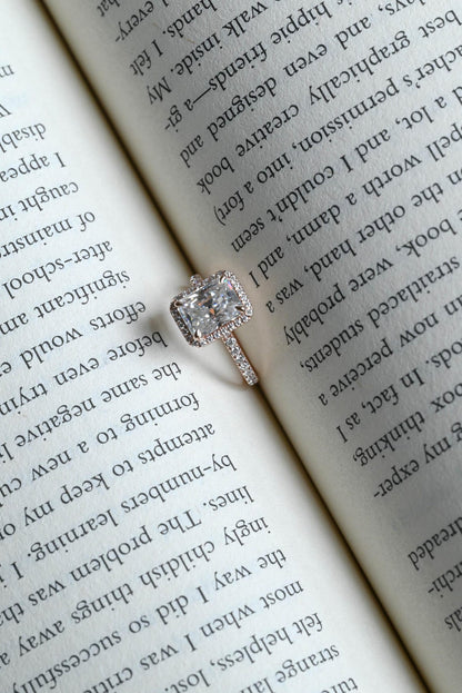 Round Halo, Pave & Split Shank Engagement Ring – 1.93 CT Lab Grown Diamond