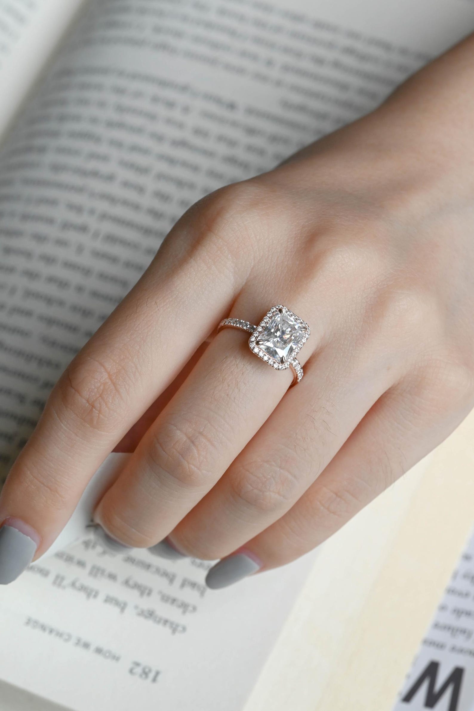 Round Halo, Pave & Split Shank Engagement Ring – 1.93 CT Lab Grown Diamond