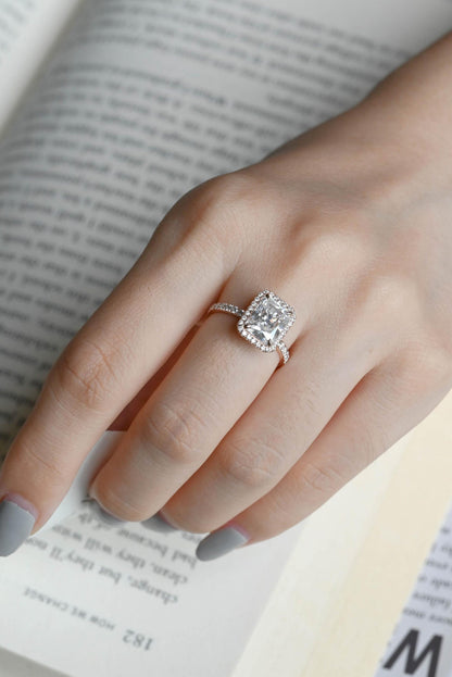 Round Halo, Pave & Split Shank Engagement Ring – 1.93 CT Lab Grown Diamond