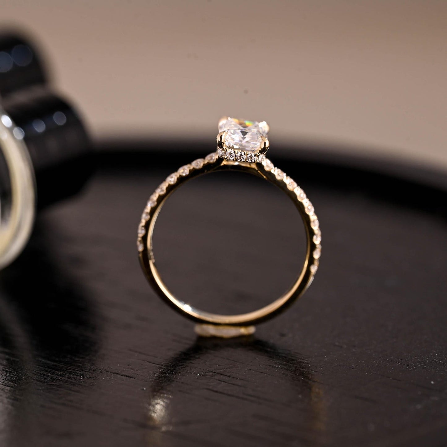 Round Halo, Pave & Split Shank Engagement Ring – 1.93 CT Lab Grown Diamond