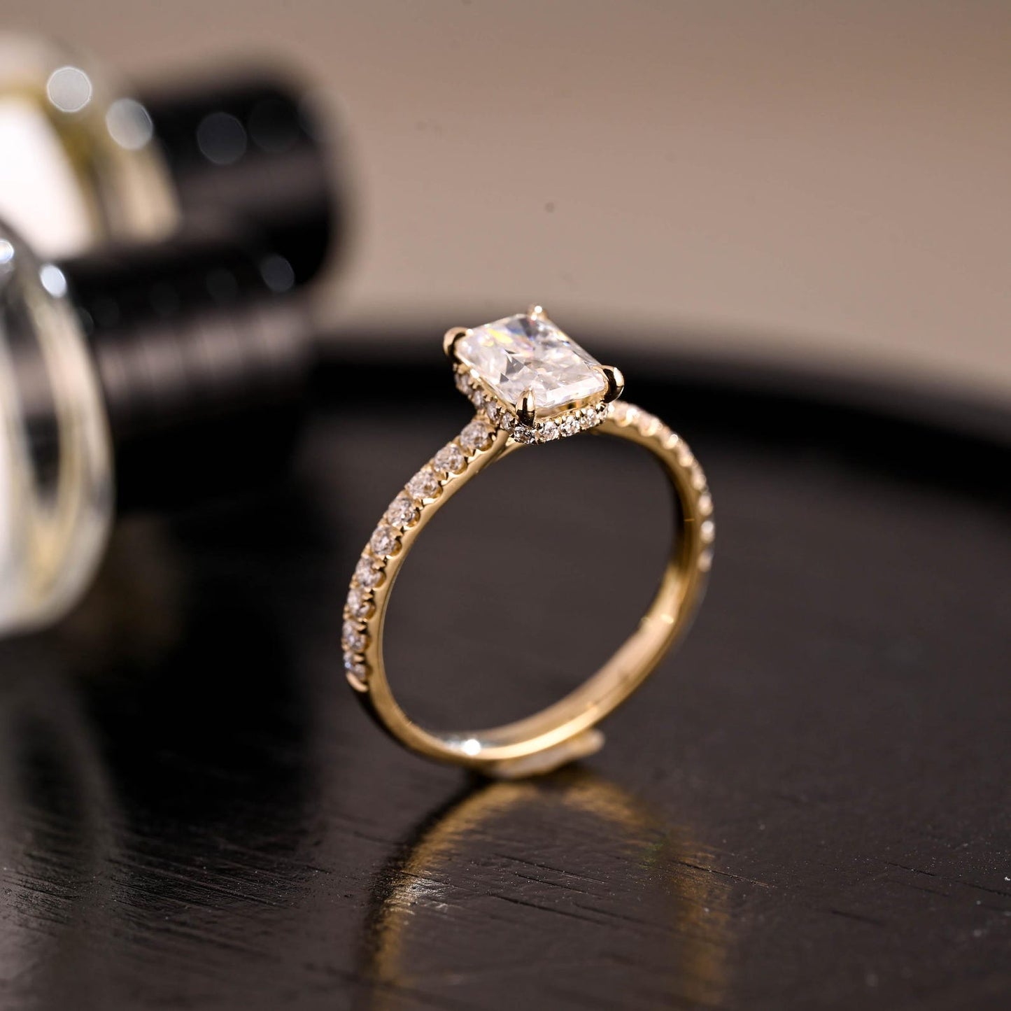 Round Halo, Pave & Split Shank Engagement Ring – 1.93 CT Lab Grown Diamond