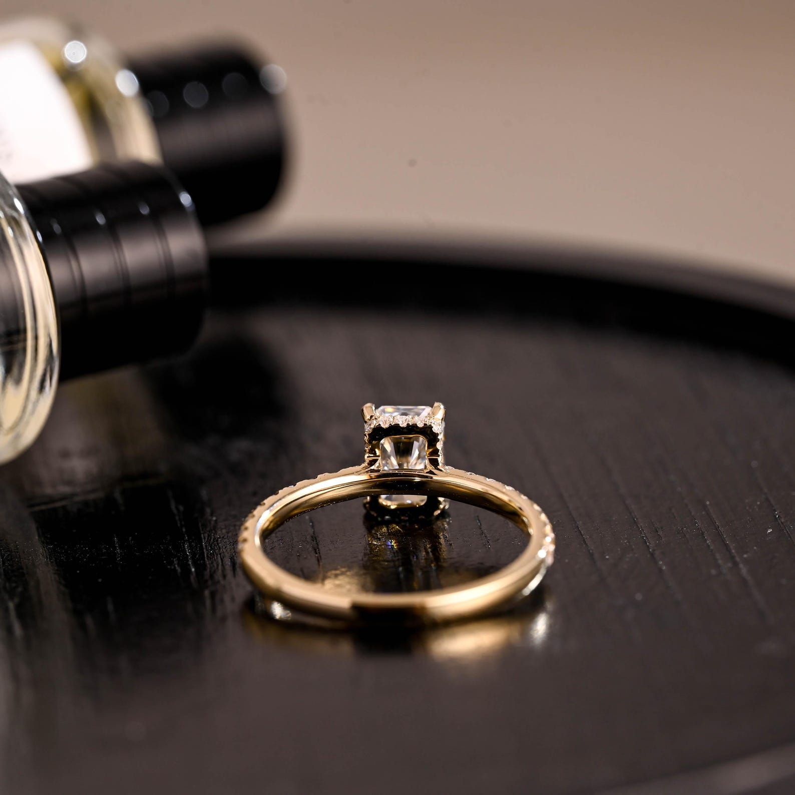 Round Halo, Pave & Split Shank Engagement Ring – 1.93 CT Lab Grown Diamond