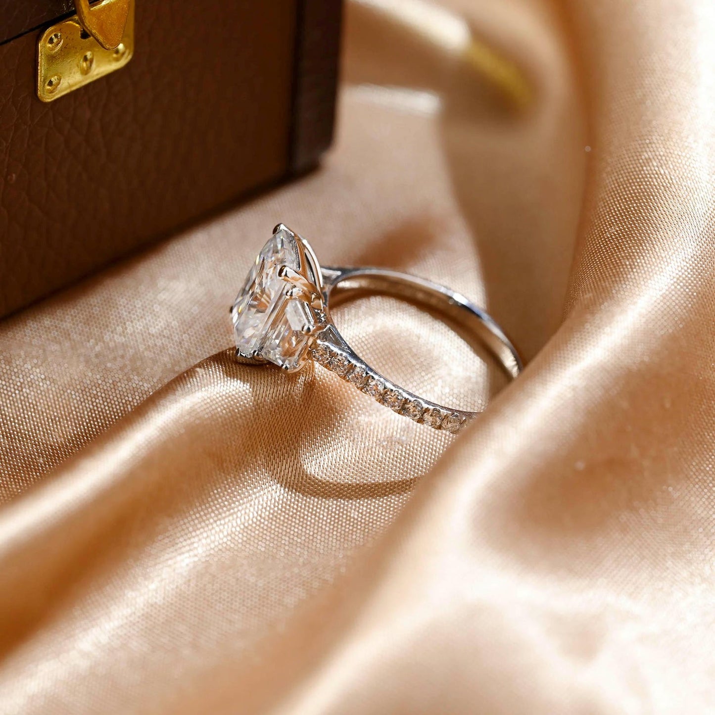 Round Halo, Pave & Split Shank Engagement Ring – 1.93 CT Lab Grown Diamond