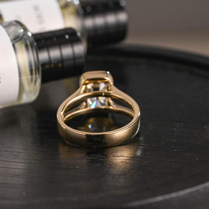Round Halo, Pave & Split Shank Engagement Ring – 1.93 CT Lab Grown Diamond