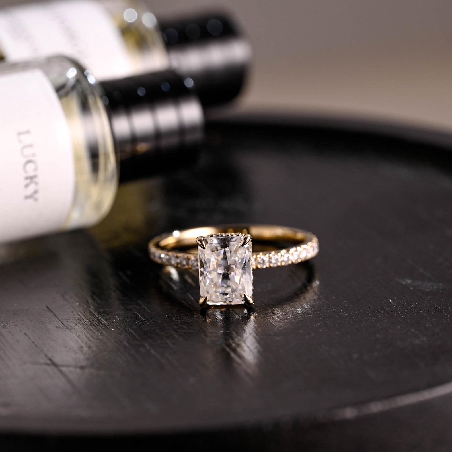 Round Halo, Pave & Split Shank Engagement Ring – 1.93 CT Lab Grown Diamond