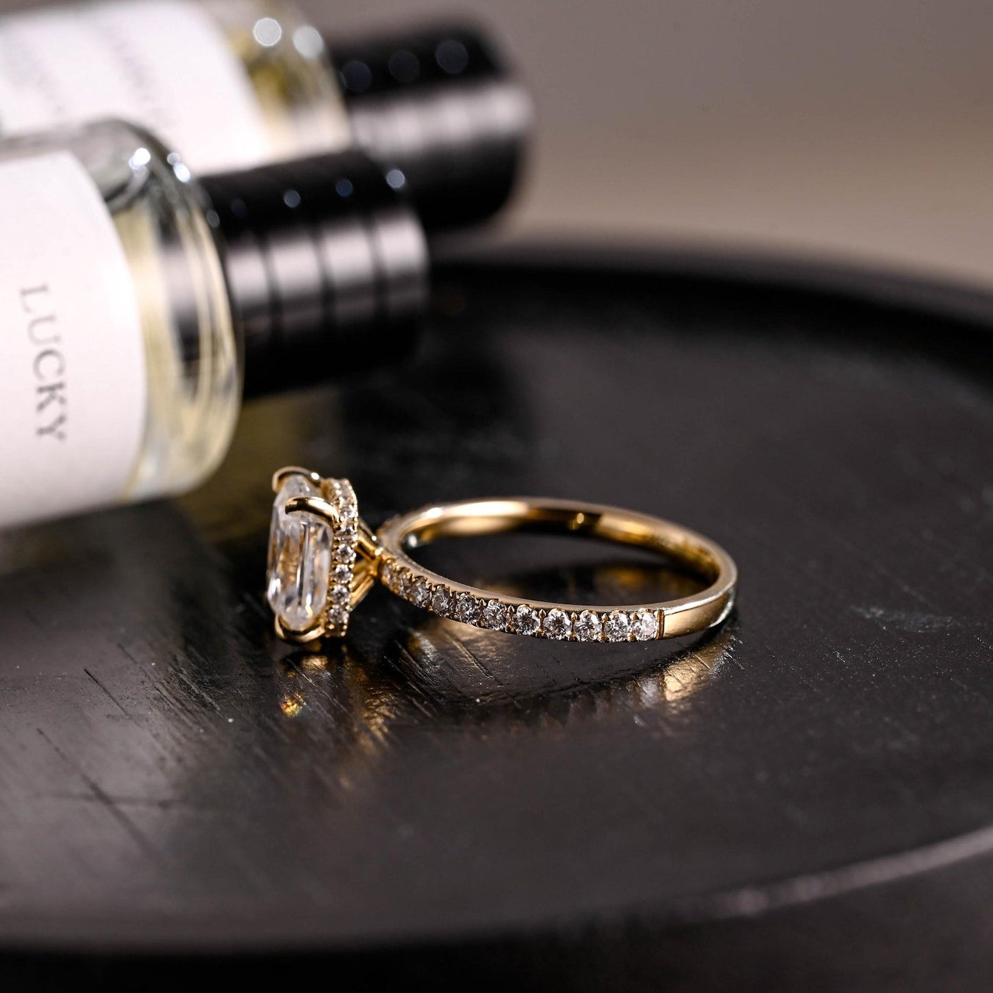 Round Halo, Pave & Split Shank Engagement Ring – 1.93 CT Lab Grown Diamond