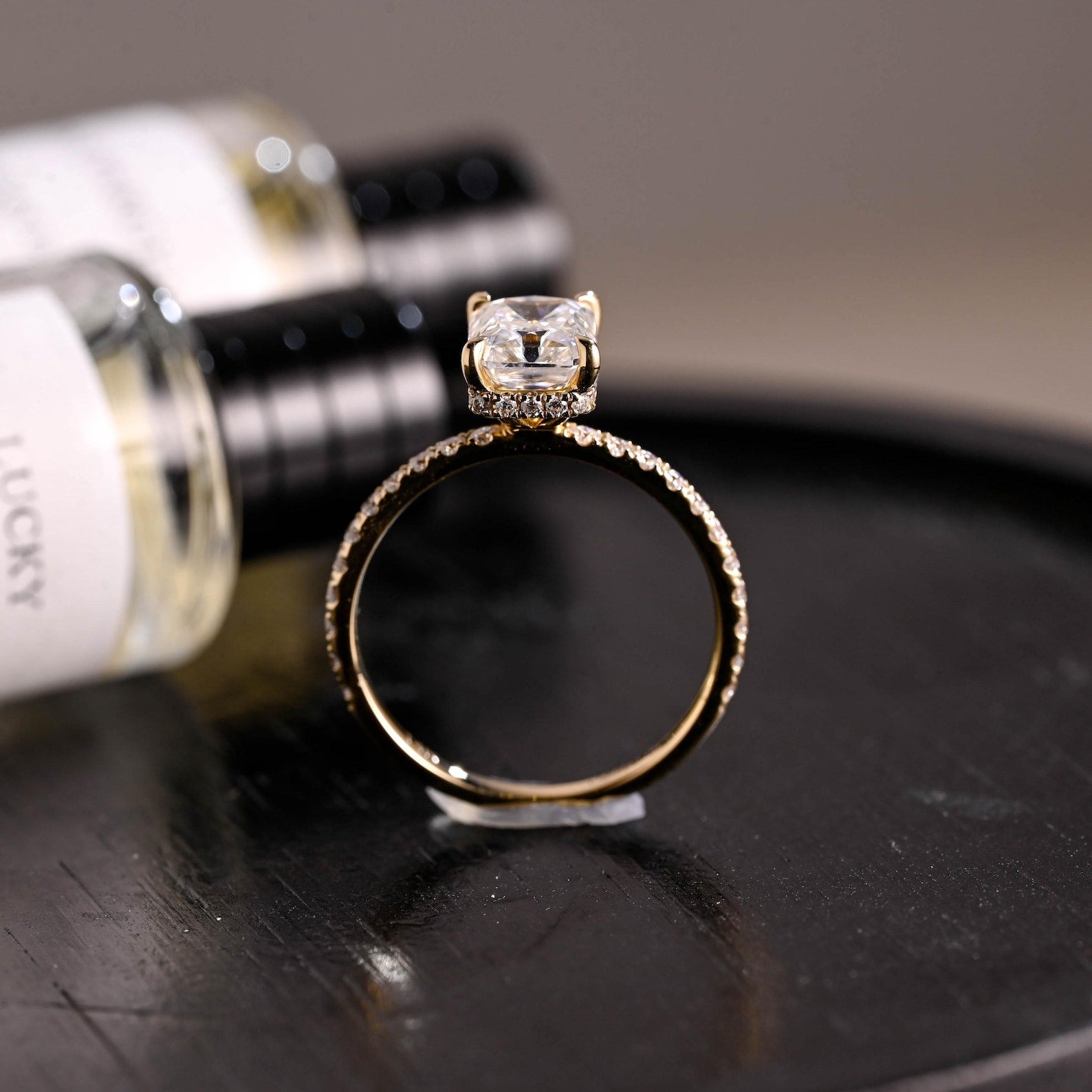 Round Halo, Pave & Split Shank Engagement Ring – 1.93 CT Lab Grown Diamond