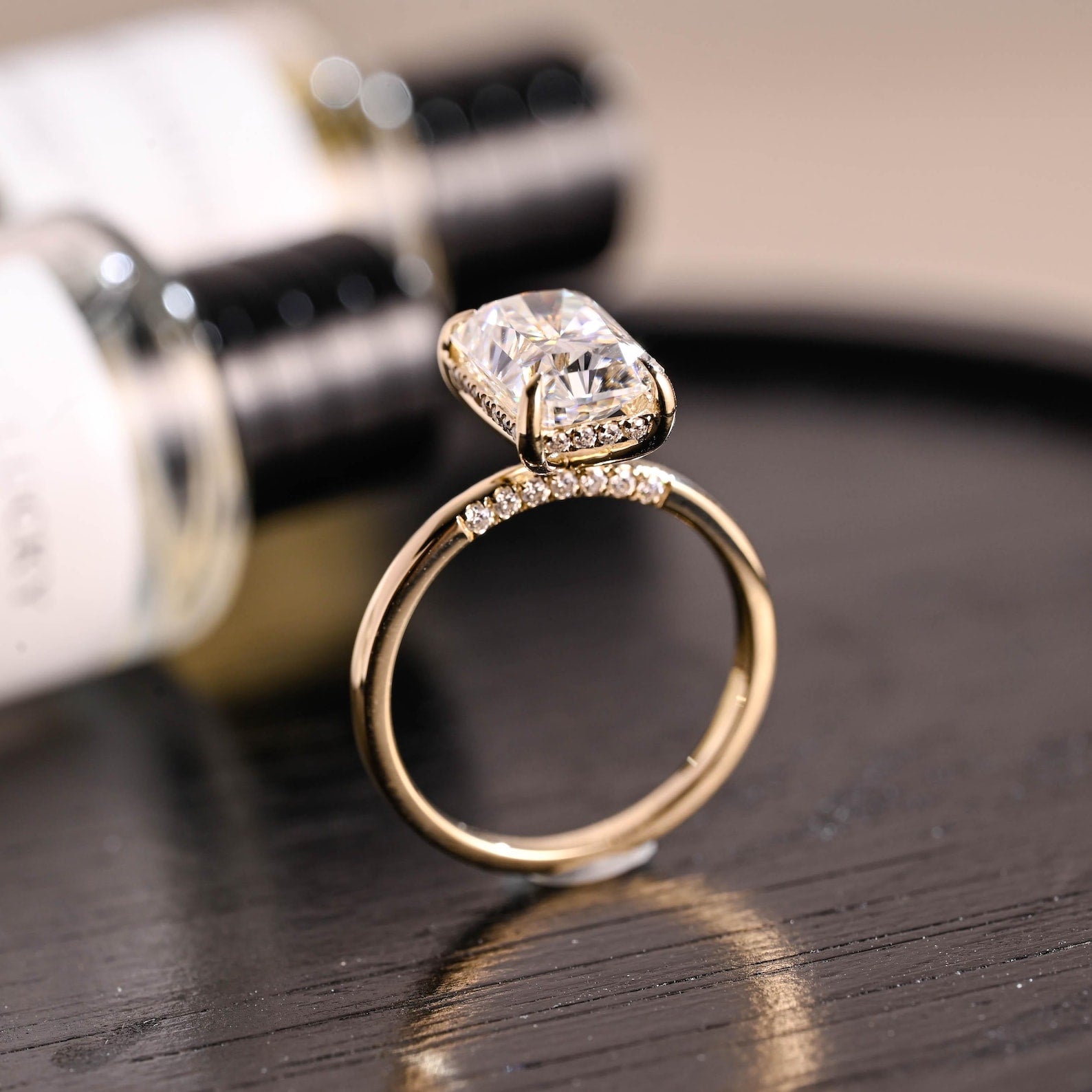 Round Halo, Pave & Split Shank Engagement Ring – 1.93 CT Lab Grown Diamond