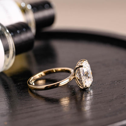 Round Halo, Pave & Split Shank Engagement Ring – 1.93 CT Lab Grown Diamond