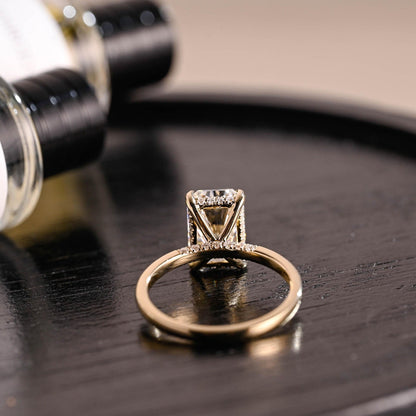 Round Halo, Pave & Split Shank Engagement Ring – 1.93 CT Lab Grown Diamond