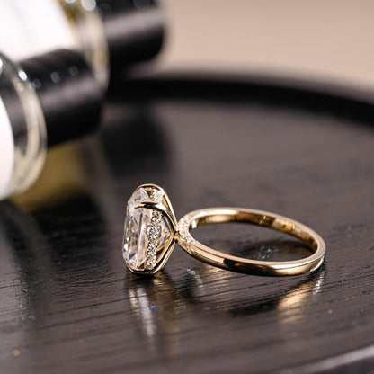 Round Halo, Pave & Split Shank Engagement Ring – 1.93 CT Lab Grown Diamond