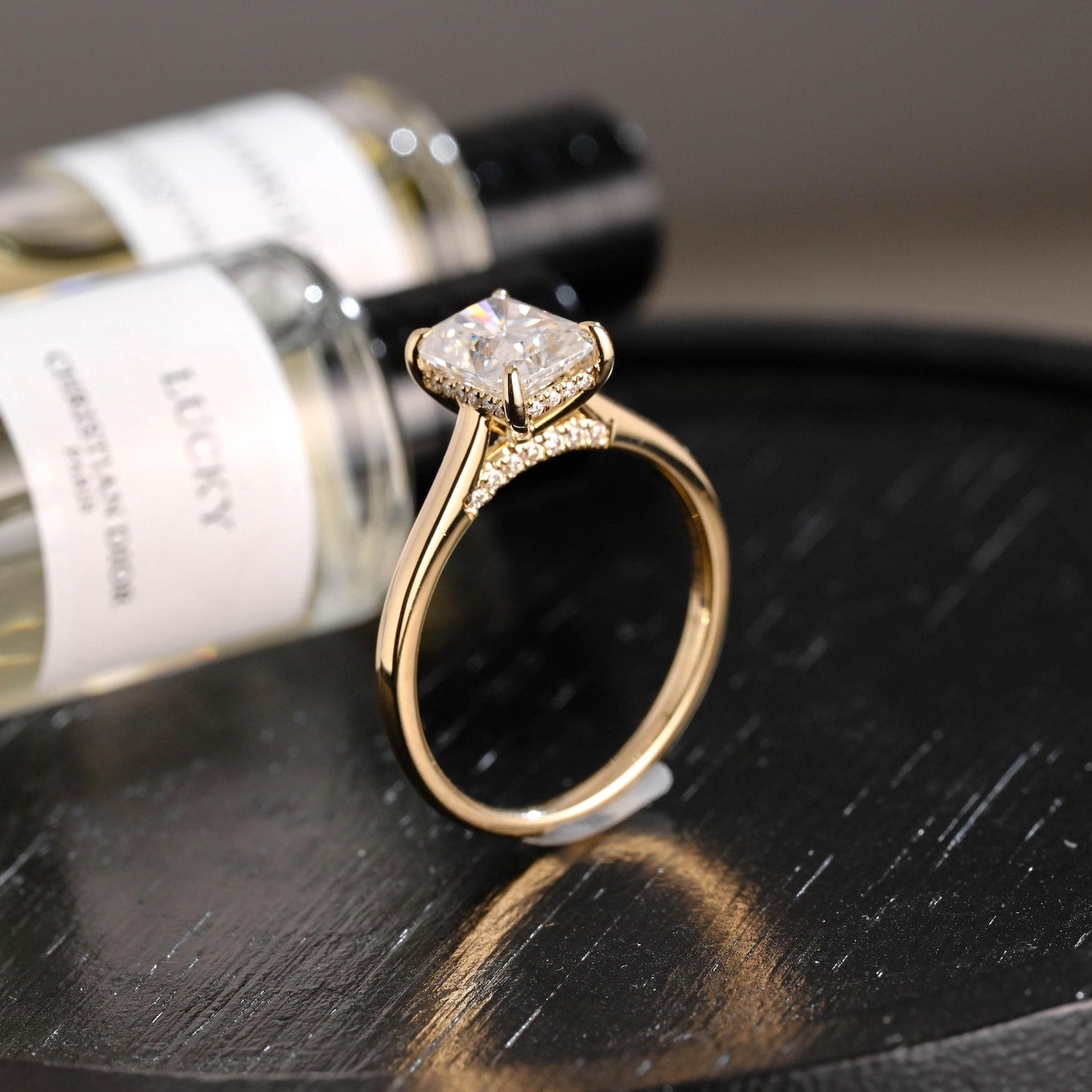 Round Halo, Pave & Split Shank Engagement Ring – 1.93 CT Lab Grown Diamond