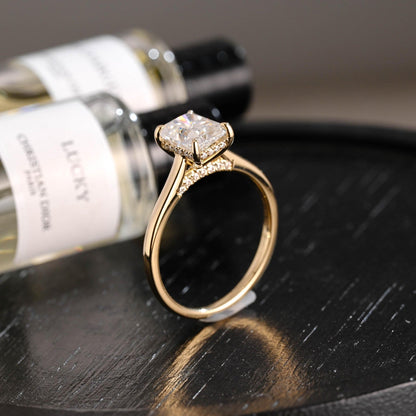 Round Halo, Pave & Split Shank Engagement Ring – 1.93 CT Lab Grown Diamond