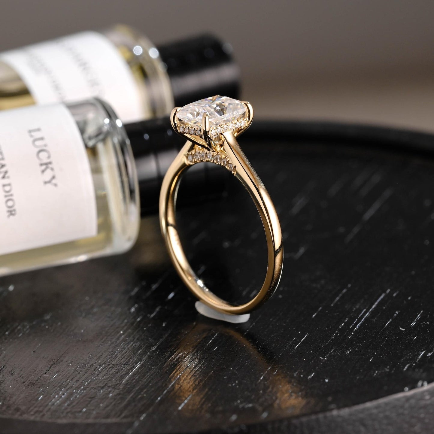 Round Halo, Pave & Split Shank Engagement Ring – 1.93 CT Lab Grown Diamond