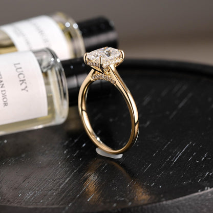 Round Halo, Pave & Split Shank Engagement Ring – 1.93 CT Lab Grown Diamond