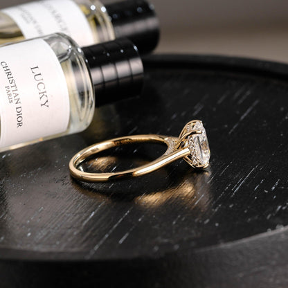Round Halo, Pave & Split Shank Engagement Ring – 1.93 CT Lab Grown Diamond