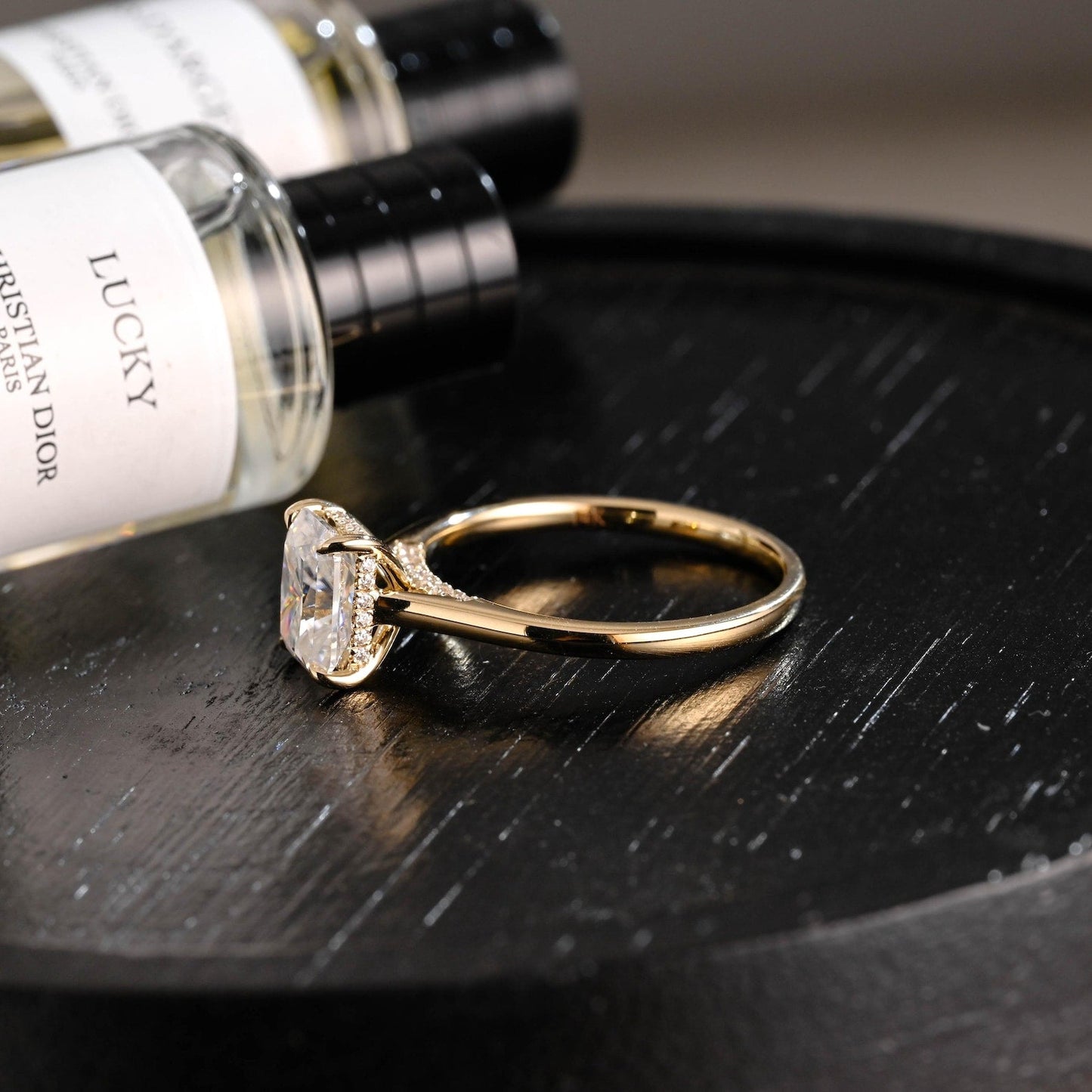 Round Halo, Pave & Split Shank Engagement Ring – 1.93 CT Lab Grown Diamond