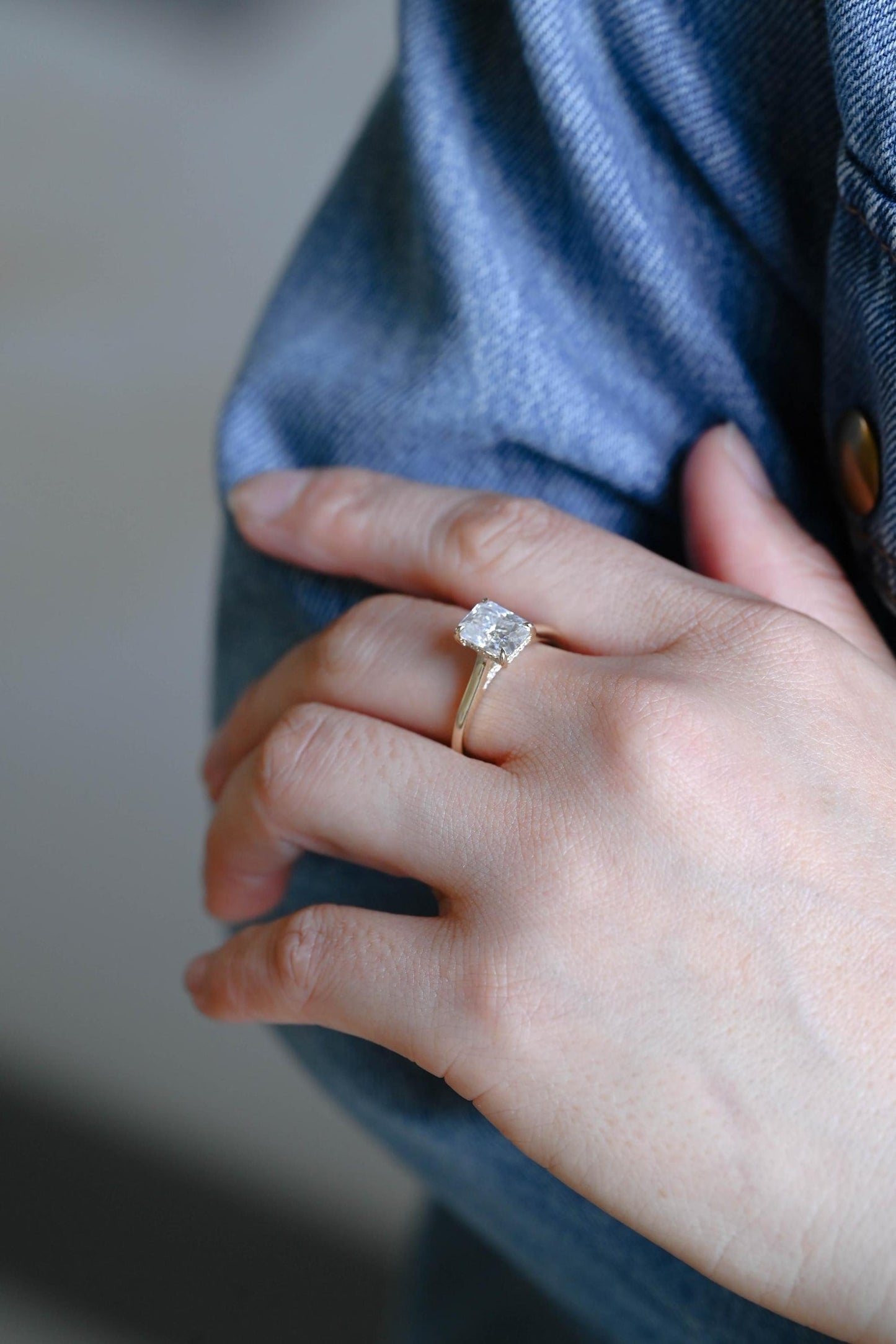 Round Halo, Pave & Split Shank Engagement Ring – 1.93 CT Lab Grown Diamond