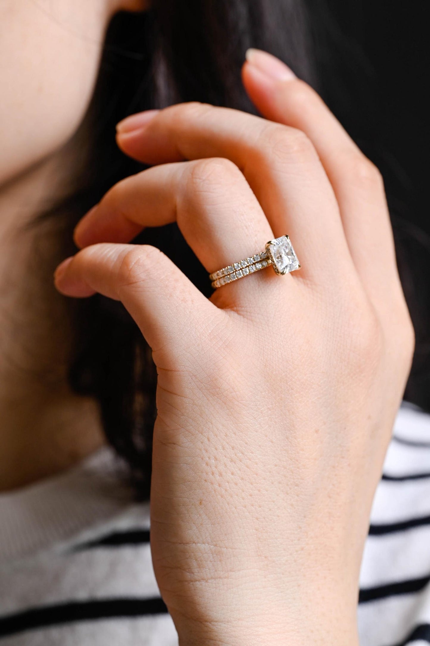 Round Halo, Pave & Split Shank Engagement Ring – 1.93 CT Lab Grown Diamond