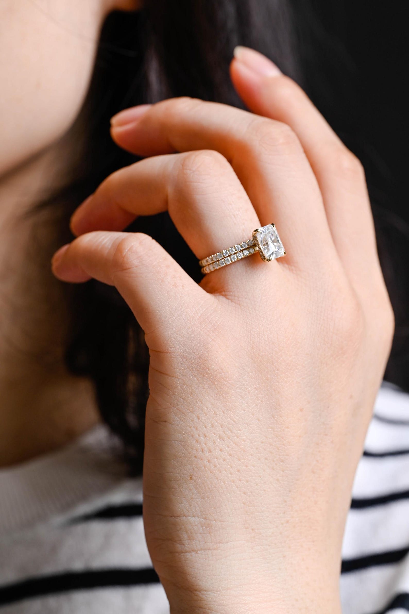 Round Halo, Pave & Split Shank Engagement Ring – 1.93 CT Lab Grown Diamond