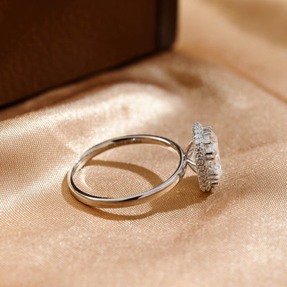 Round Halo, Pave & Split Shank Engagement Ring – 1.93 CT Lab Grown Diamond