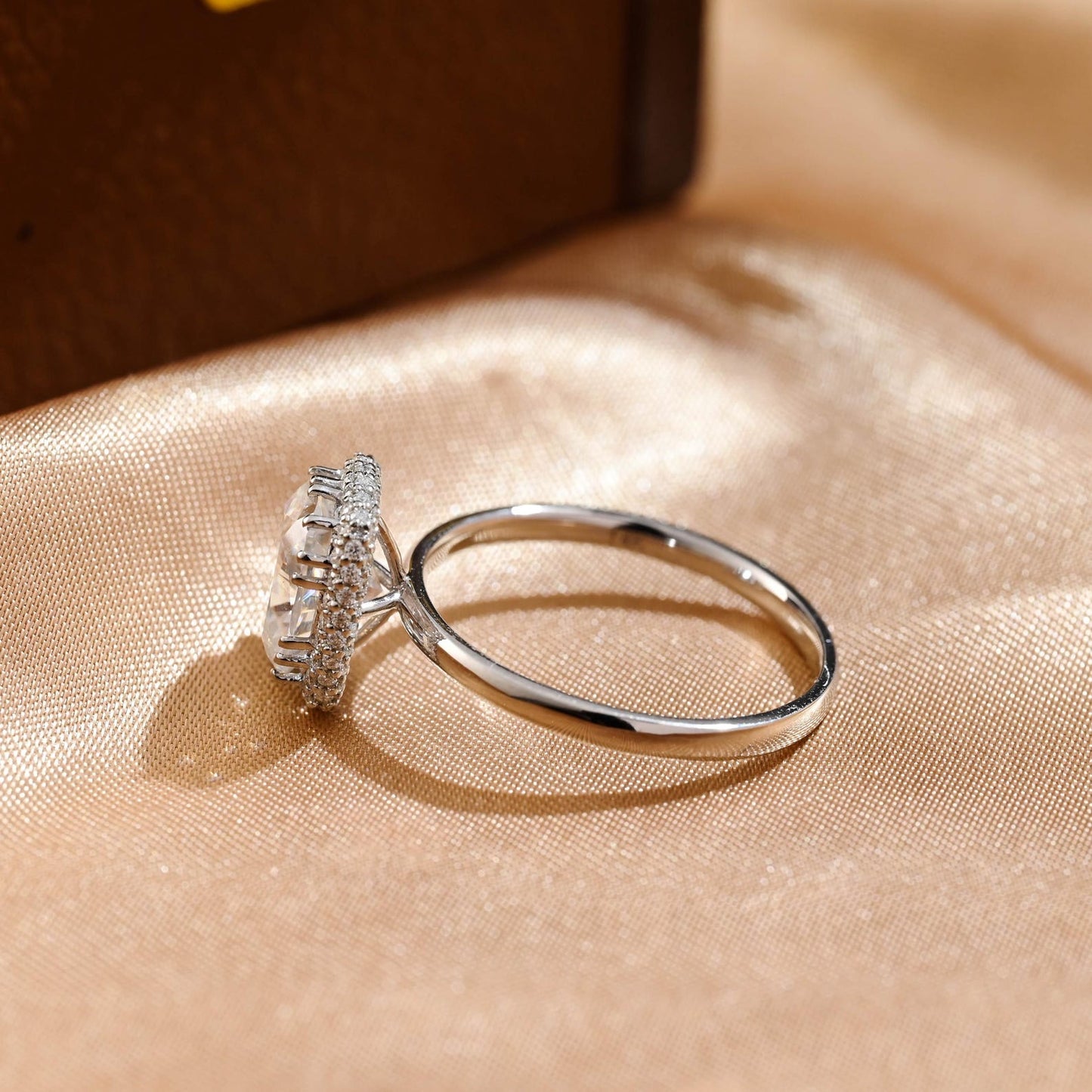 Round Halo, Pave & Split Shank Engagement Ring – 1.93 CT Lab Grown Diamond